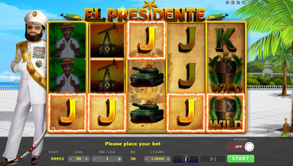 El Presidente Slot Demo – Try the Satire for Free